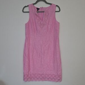Talbots Pink Sleeveless Midi Dress